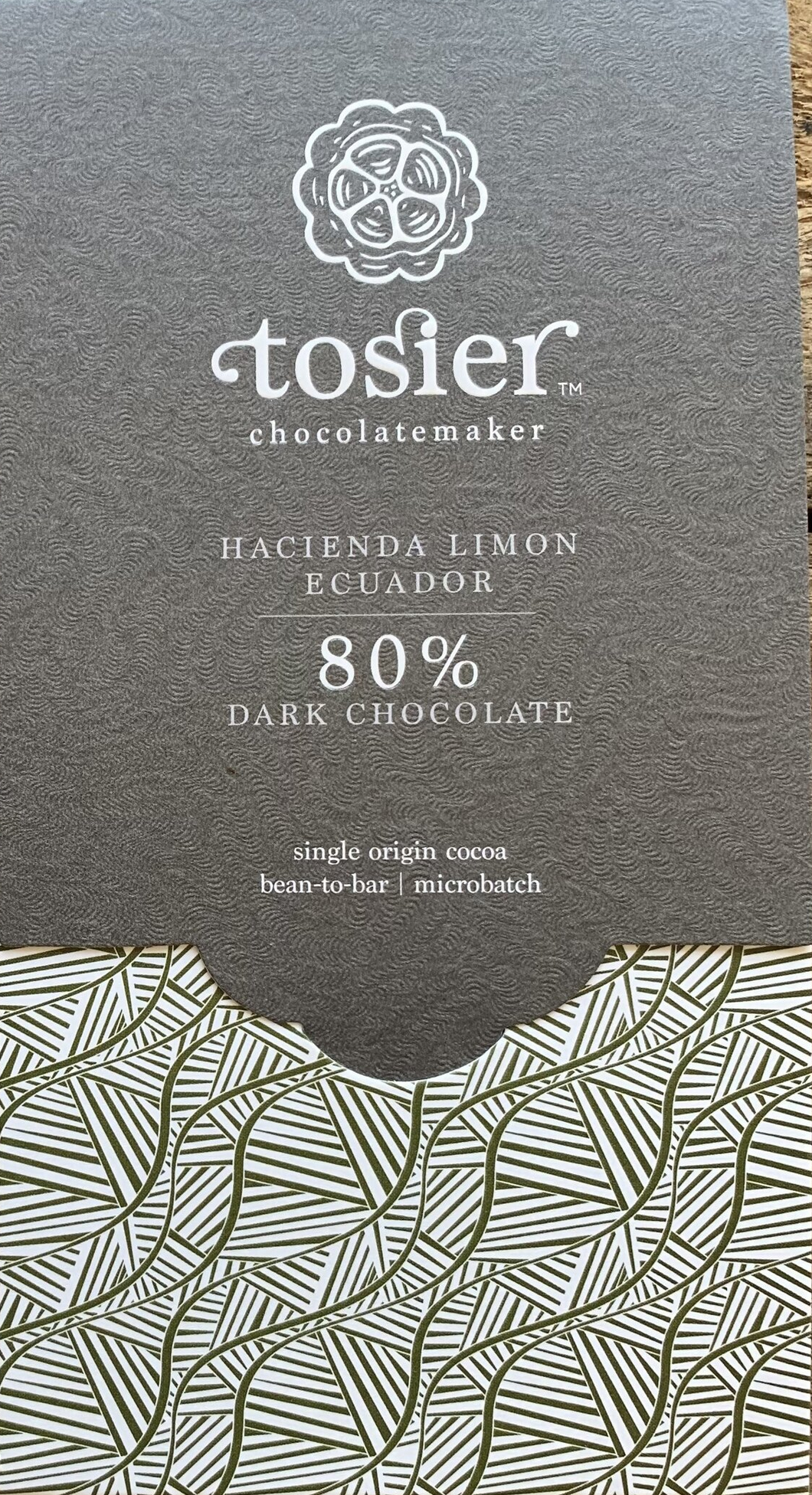 TOSIER | Dunkle Schokolade »Hacienda Limon Ecuador« 80% | 60g