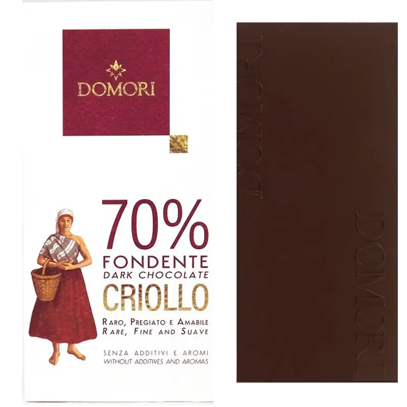 DOMORI | Dunkle Schokolade »Criollo FONDENTE« 70% | 50g Criollo Fondente 70 Pure Schokolade von Domori