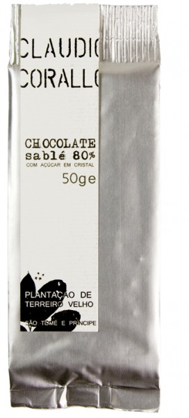 CLAUDIO CORALLO | Schokolade »sablé« mit Zuckerkristallen 80% | 50g