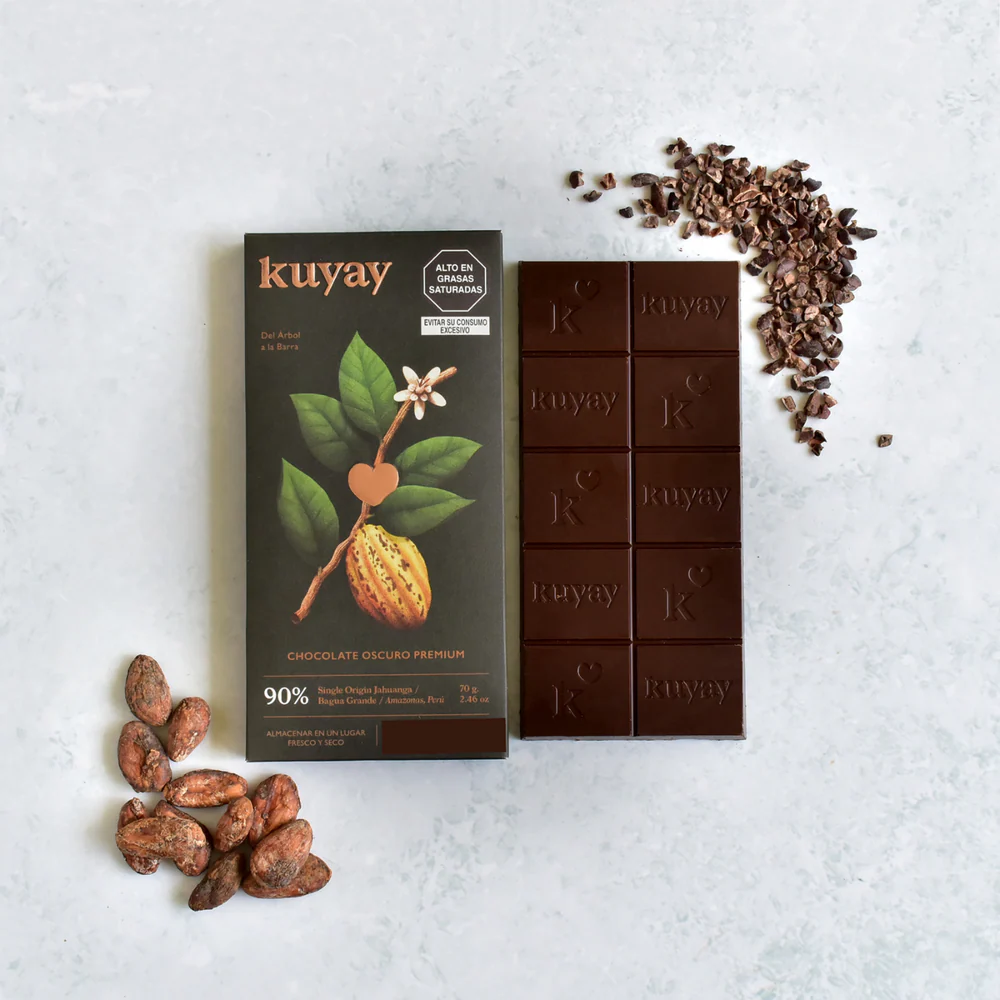 KUYAY Jahuanga 90% – Dunkle Schokolade aus Peru Amazonas, Single-Origin