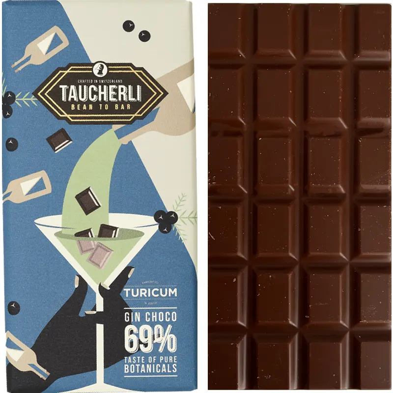 Turicum Gin und dunkle Schokolade von taucherli Schweiz