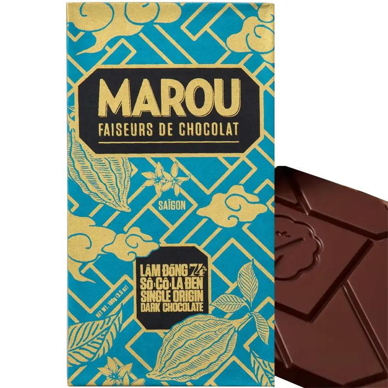 MAROU | Dunkle Schokolade »Vietnam Lam Dong« 74% | 80g Lam Dong 74 Schokolade von Marou Vietnam