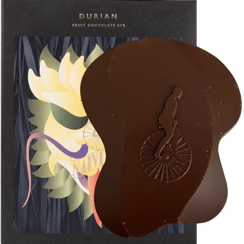 Dunkle Schokolade mit Durian von Naive Chocolate