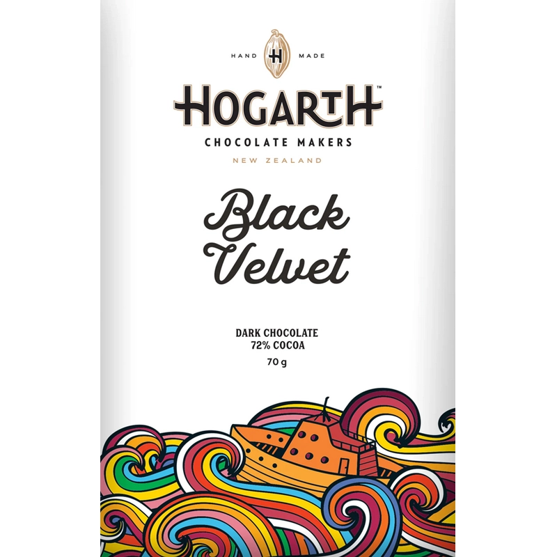 Ecuador HOGARTH Black Velvet Zartbitterschokolade mit Arriba (Nacional) Kakao