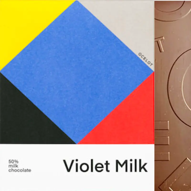 OCELOT | Milchschokolade & Veilchen »Violet Milk« 50% | BIO | 70g Violet Milk Milcschokolade Ocelot