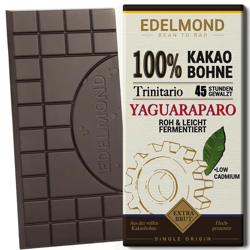 100% Roh-Schokolade von Edelmond Yaguarparo