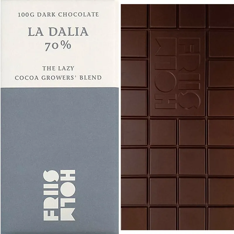 FRIIS-HOLM | Dunkle Schokolade »La Dalia« Nicaragua 70% | 100g La Dalia The Lazy Friis Holm Schokolade 70 Prozent