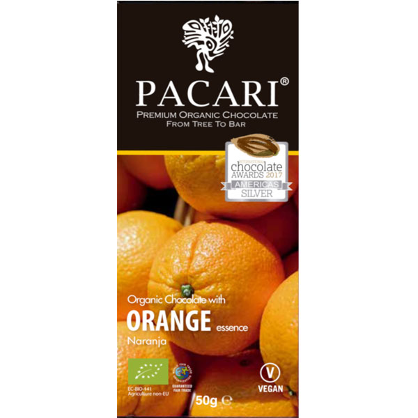 PACARI | Dunkle Schokolade »Orange« Ecuador 60% | BIO | 50g