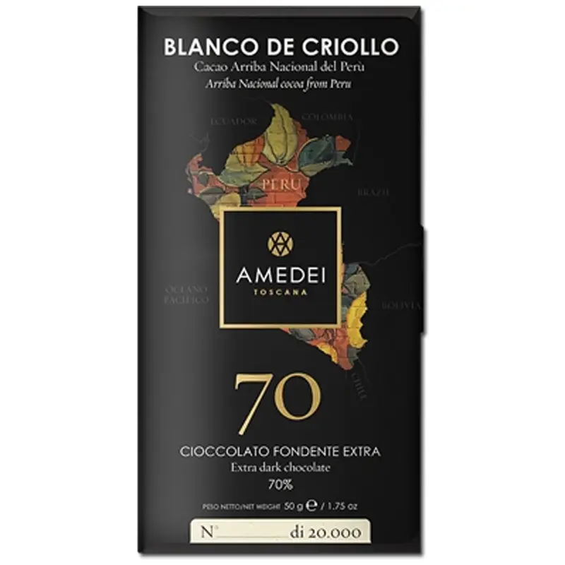 AMEDEI | Dunkle Schokolade »Blanco de Criollo« 70% limitiert Italienische Blanco de Criollo Schokolade von Amedei
