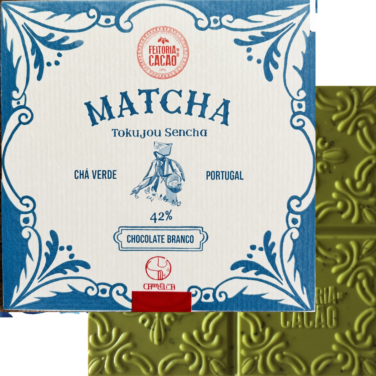 Feitoria do Cacao Matcha Tokujou Sencha 42 % weiße Schokolade 50 g