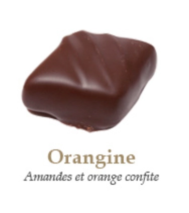 Marzipan-Praline mit orange un Rum von Bonnat