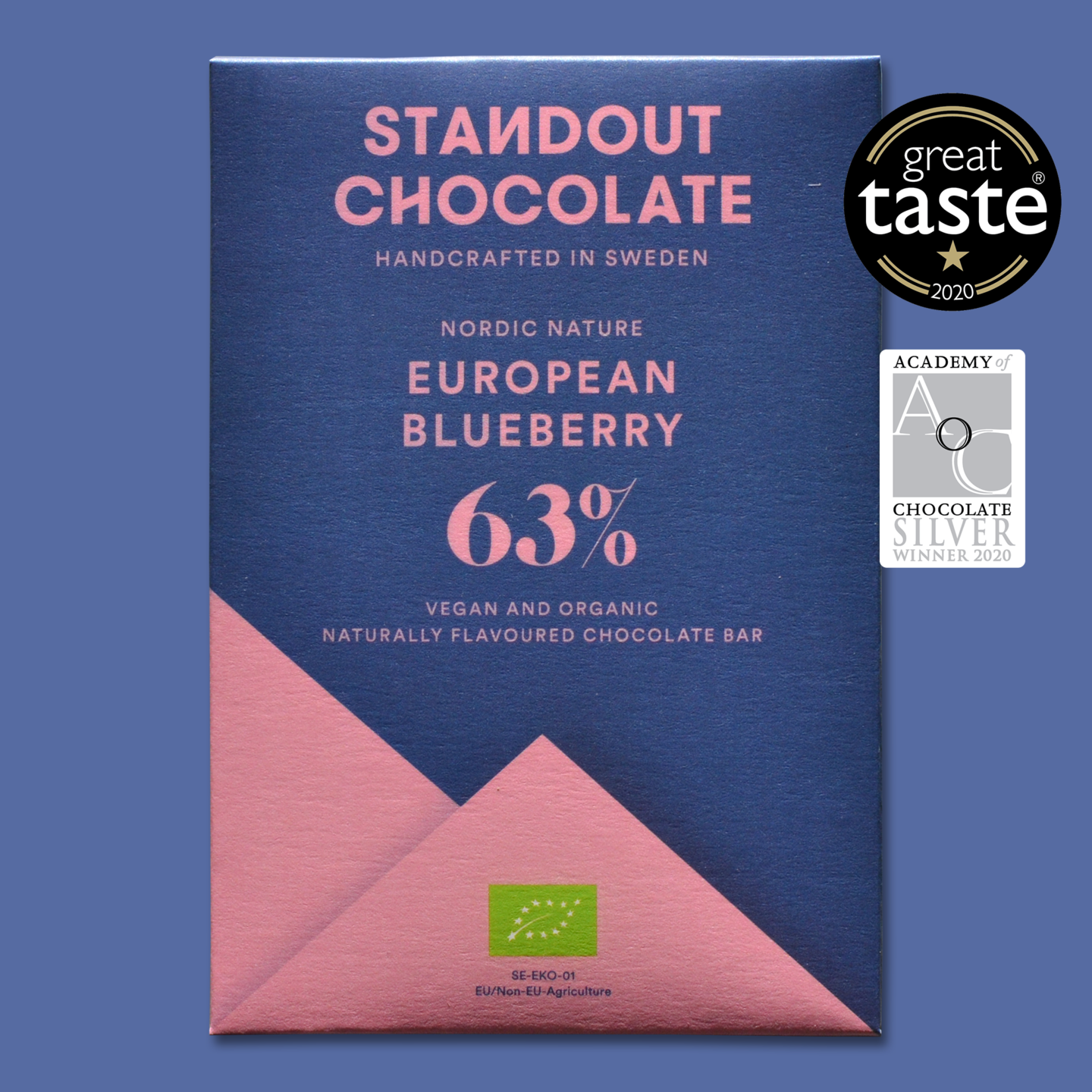 STANDOUT CHOCOLATE | Dunkle Schokolade Nordic Nature »European Blueberry« 63% | 50g