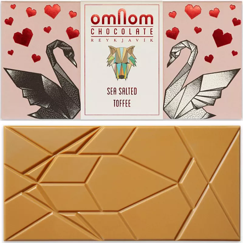 OMNOM Chocolate | Weiße Schokolade »Sea Salted Toffee« 38% | 60g Toffee weiße Schokolade mit Sea Salt von Omnom