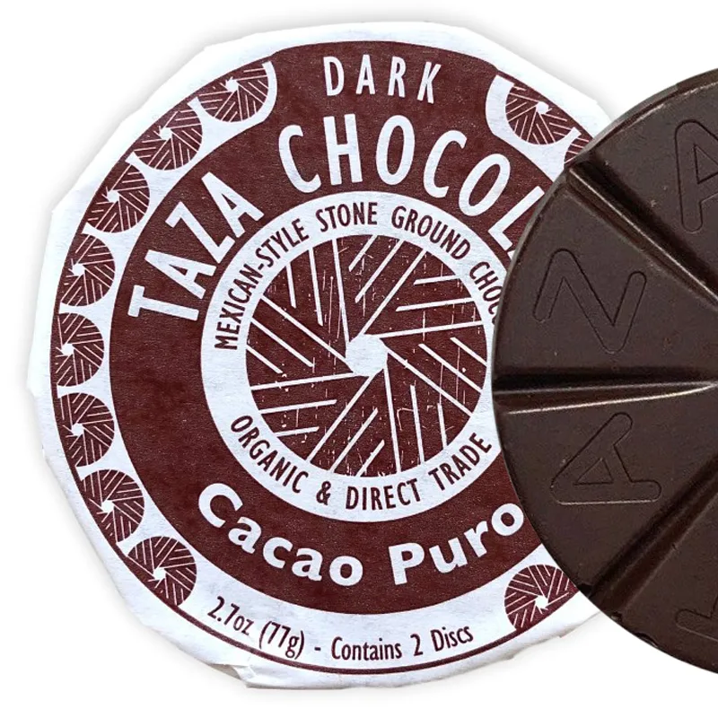 TAZA Chocolate Mexicano Dunkle Schokolade »Cacao Puro« 70% | 77g Sae Salt Mexico Rohschokolade 70% von Taza