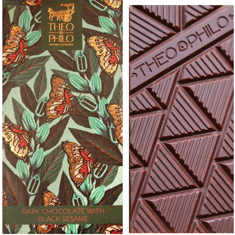 THEO & PHILO | Dunkle Schokolade »Black Sesam, Cashew & Nuts « 65% | 45g Black Sesam Schokolade von Theo und Philo Pilippinen