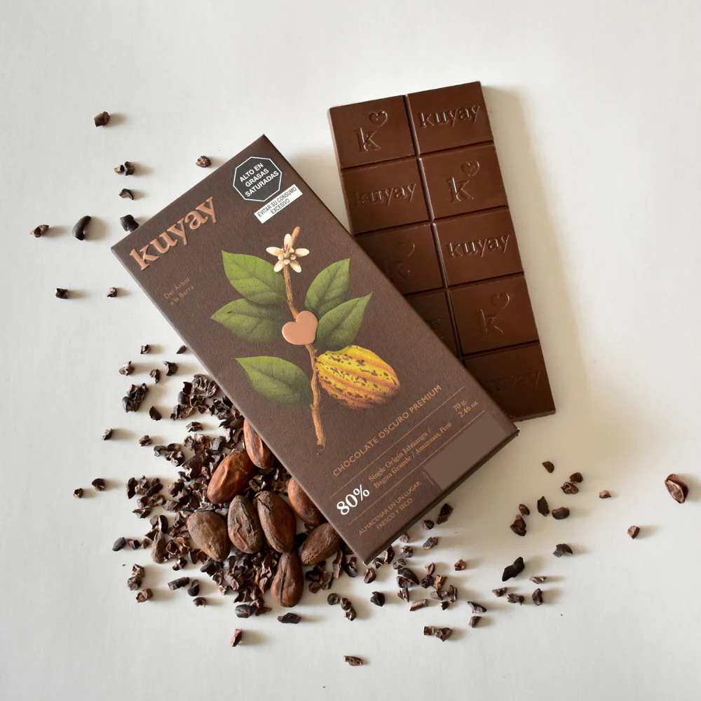 KUYAY Jahuanga 80% – Dunkle Schokolade aus Peru Amazonas, Single-Origin