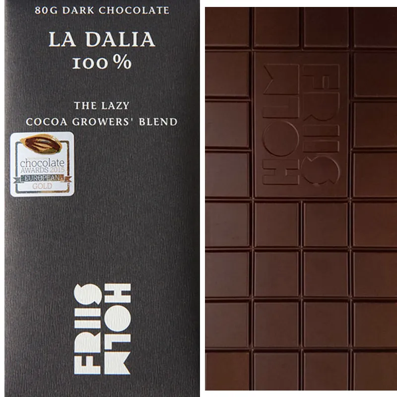 FRIIS-HOLM Schokoladen | Nicaragua »La Dalia« Kakaomasse 100% | 80g La dalia 100 Prozent Schokolade von friis Holm