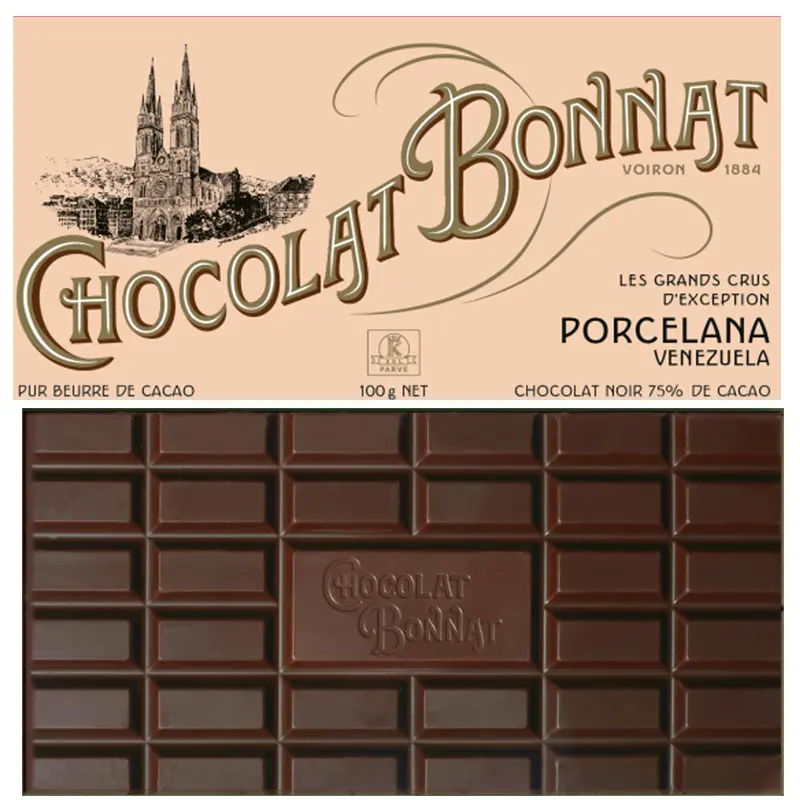 BONNAT Dunkle Schokolade | Chocolat »Porcelana« 75% | 100g Beste Porcelana Schokolade von Bonnat Frankreich