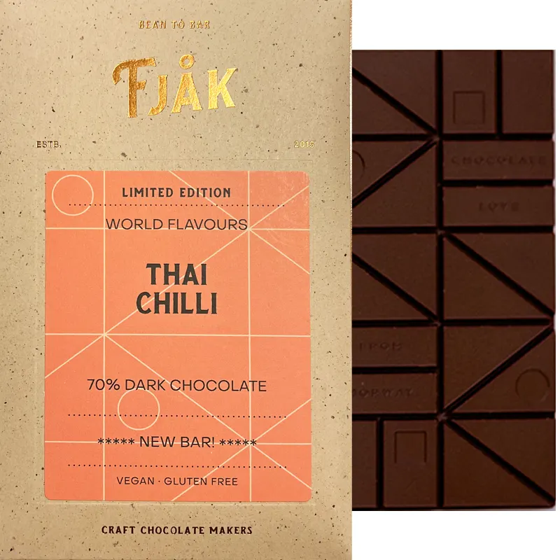 Scharfe Chili Schokolade mit Thai Chilli von Fjak