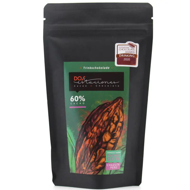 DOS ESTACIONES | Trinkschokolade »Fundo Qoya Chazuta Peru« 60% | BIO | 100g Trinkschokolade Kakao 60% von Dos Estaciones