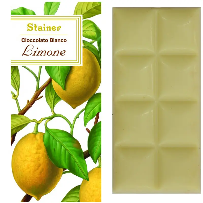 Weiße Schokolade mit natürlicher Limone von Stainer Italien