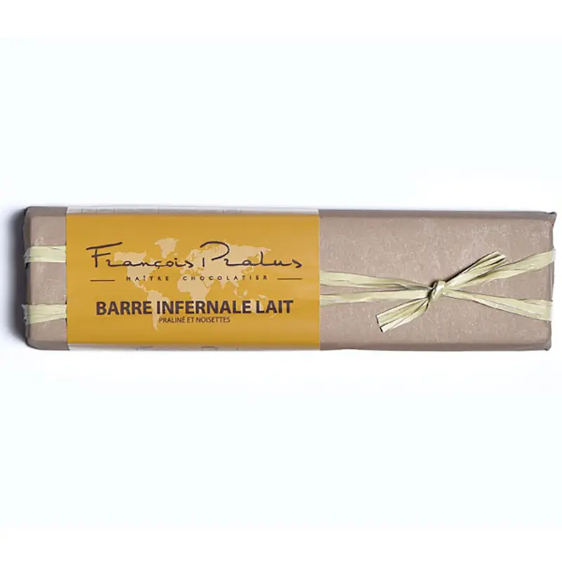 PRALUS | Barre Inferale »Lait« Milchschokoladenbarren mit Haselnuss | 160g PRALUS | Barre Inferale »Lait« Milchschokoladenbarren mit Haselnuss | 160g
