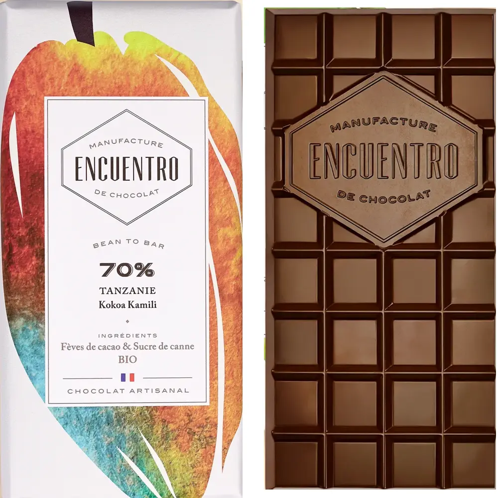 ENCUENTRO | Dunkle Schokolade »Tanzanie – Kokoa Kamili« 70% | BIO | 75g Schokoladentafel dunkel mit kakao aus Tanzania hergestellt von Encuentro