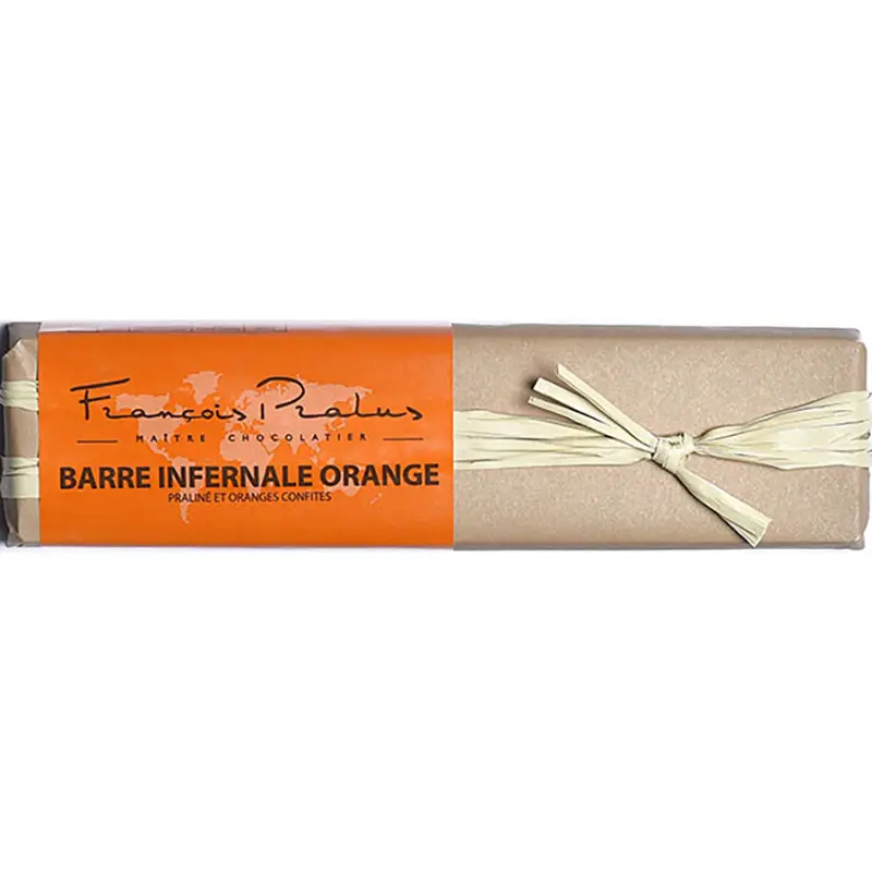PRALUS | Barre »Inferale Orange« Schokoladenbarren | 150g Nougat Schokolade Orange von Pralus