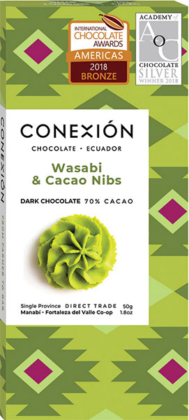 Dunkle Schokolade mit Wasabi von Conexion