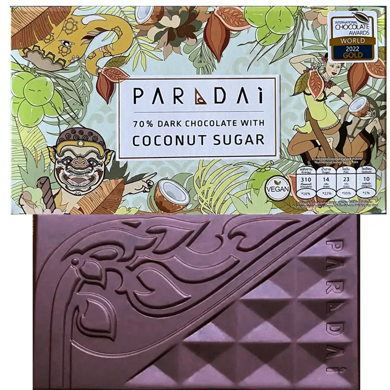 Schokolade mit Coconur Sugar von paradai Thailand