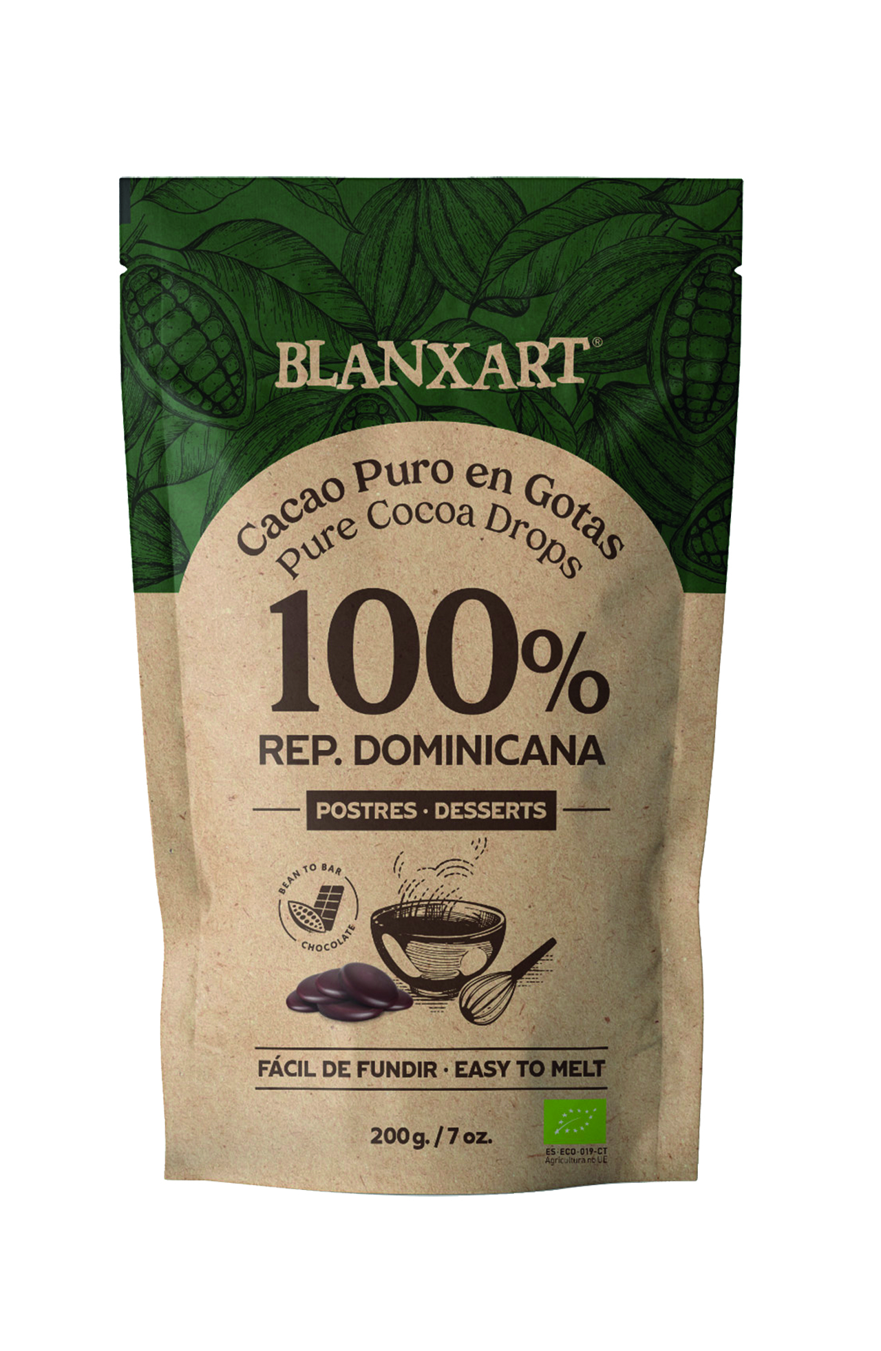 BLANXART | Schokoladendrops »Rep. Dominicana« Cacao Puro 100% | 200g