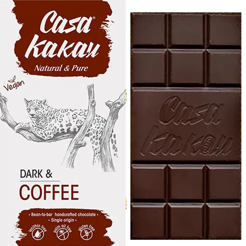 CASA KAKAU | Dunkle Schokolade »Dark & Coffee« 68% | 70g Coffee dunkle Schokolade mit Kaffee von Casa Kakau