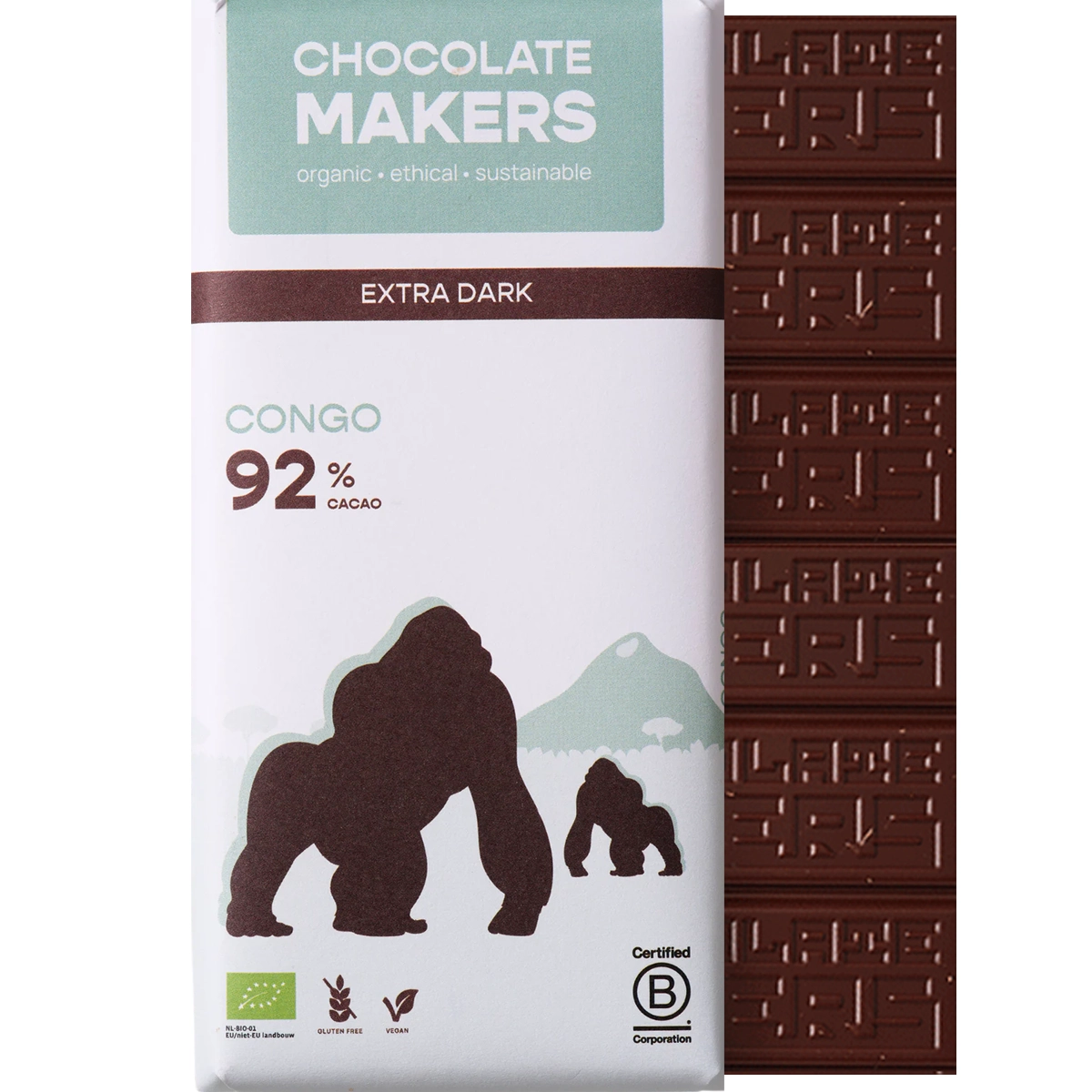 CHOCOLATE MAKERS Congo Extra Dark 92 % BIO – dunkle Schokolade aus dem Kongo, Bean-to-Bar