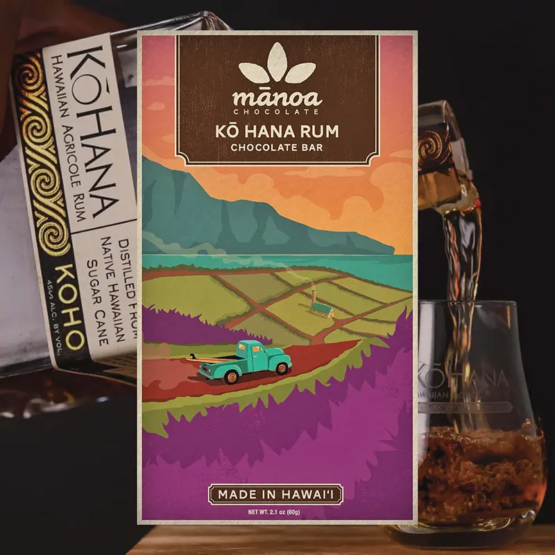 Schokolade mit Rum von Manoa Hawaii