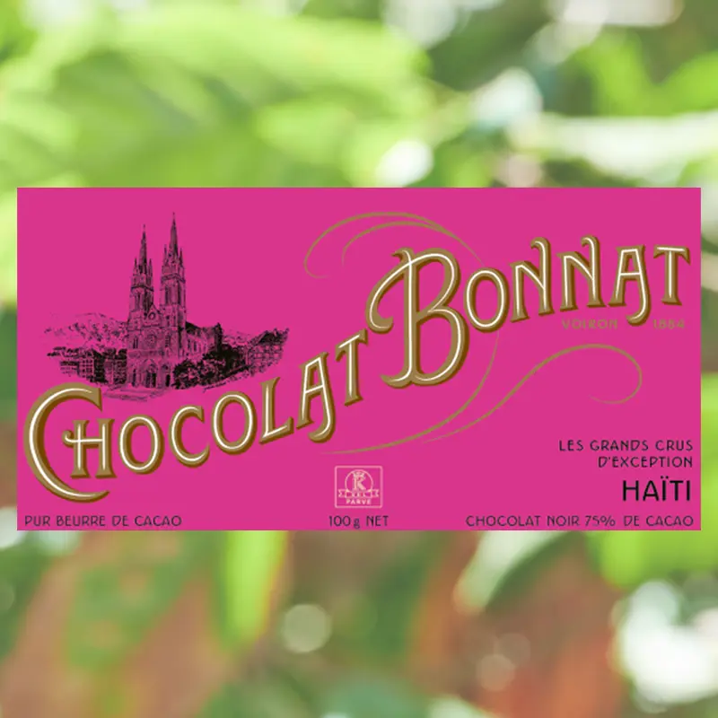 BONNAT Dunkle Schokolade | Chocolat »Haiti« 75% | 100g Dunkle Schokolade mit Kakao aus Haiti von Bonnat Frankreich