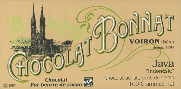 BONNAT Milchschokolade Java 65% Kakaogehalt