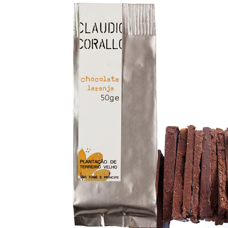 CLAUDIO CORALLO | Dunkle Schokolade & Orange »Laranja« 70% | 50g Laranja Schokolade mit Oraange von Claudio Corallo Sao tome
