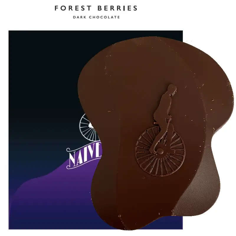 CHOCOLATE NAIVE | Dunkle Schokolade & Waldbeeren »Forest Berries« 67% | 50g Forest Berries Schokolade von Naive