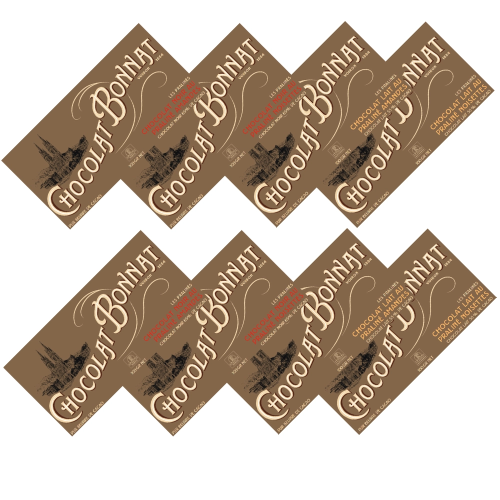 Schokoladen mit Haselnuss- und Mandelnougat von Bonnat