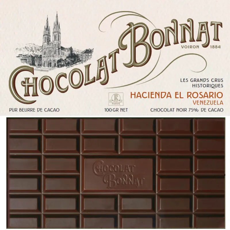BONNAT Dunkle Schokolade | Chocolat »Hacienda El Rosario« 75% | 100g Hacienda el Rosario Venezuela Schokolade von Bonnat