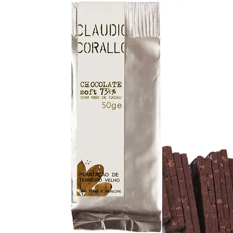 CLAUDIO CORALLO | Dunkle Schokolade & Nibs »Soft« 73,5% | 50g Pure Schokoladen von Claudio Corallo Sao Tome Principe