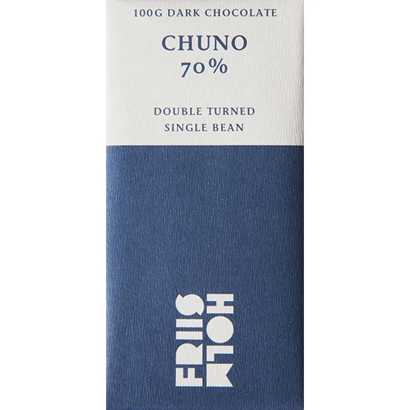FRIIS-HOLM | Dunkle Schokolade »Chuno Double Turned« Nicaragua 70% | 100g Friis Holm Schokolade Chuno Double Turned Nicaragua 70% Kakao