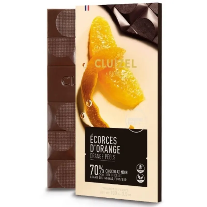 MICHEL CLUIZEL | Schokolade Noir »Écorces d'Oranges« 70% Dunkle feine Schokolade mit Orange von Michel Cluizel