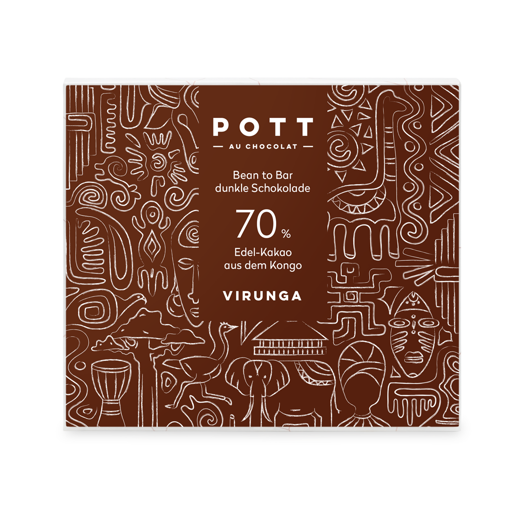 POTT au Chocolat | Dunkle Schokolade »Virunga – Kongo« 70% | 80g