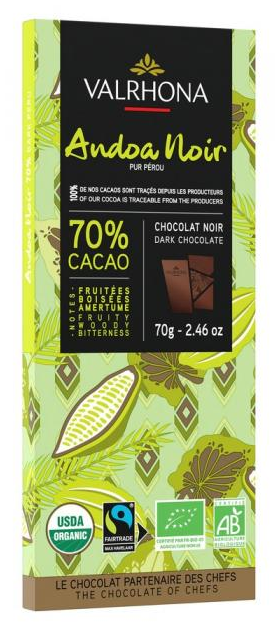 VALRHONA | Dunkle Schokolade »Andoa Noir« 70% | BIO