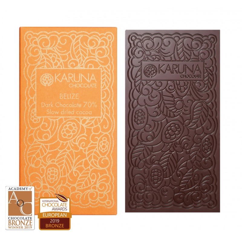 KARUNA Chocolate | Schokolade »Belize« 70% - Slow dried | BIO | 60g MHD 01.10.2023