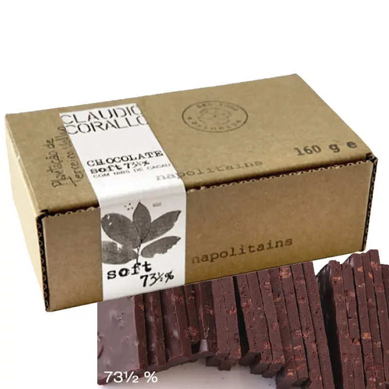 CLAUDIO CORALLO | Napolitains Dunkle Schokolade & Nibs »Soft« 73,5% | 160g Soft Schokoladen von Claudio Corallo beste Pure Schokoladen