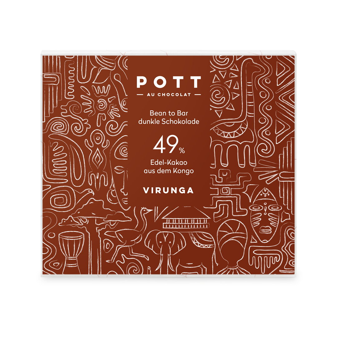 POTT au Chocolat | Milchschokolade »Virunga – Kongo« 49%