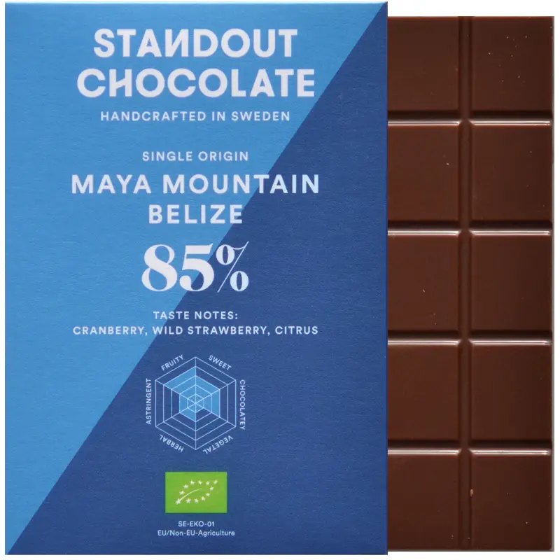 STANDOUT CHOCOLATE | Dunkle Schokolade »Maya Mountain Belize« 85% | 50g Maya Mountain Belize Schokolade von Standout Chocolate