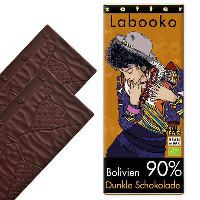 ZOTTER | »Labooko« Dunkle Schokolade 90% Bolivien | BIO | 70g